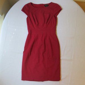 WHBM 2 Sheath Dress Crimson Cranberry Maroon Fall